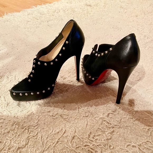 Christian Louboutin Leather Boots / Booties with Studs - Picture 5 of 9